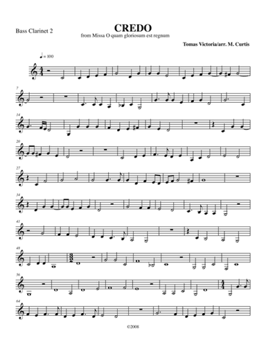 Credo for 2 clarinets and 2 bass clarinets (arr. Mike Curtis)
