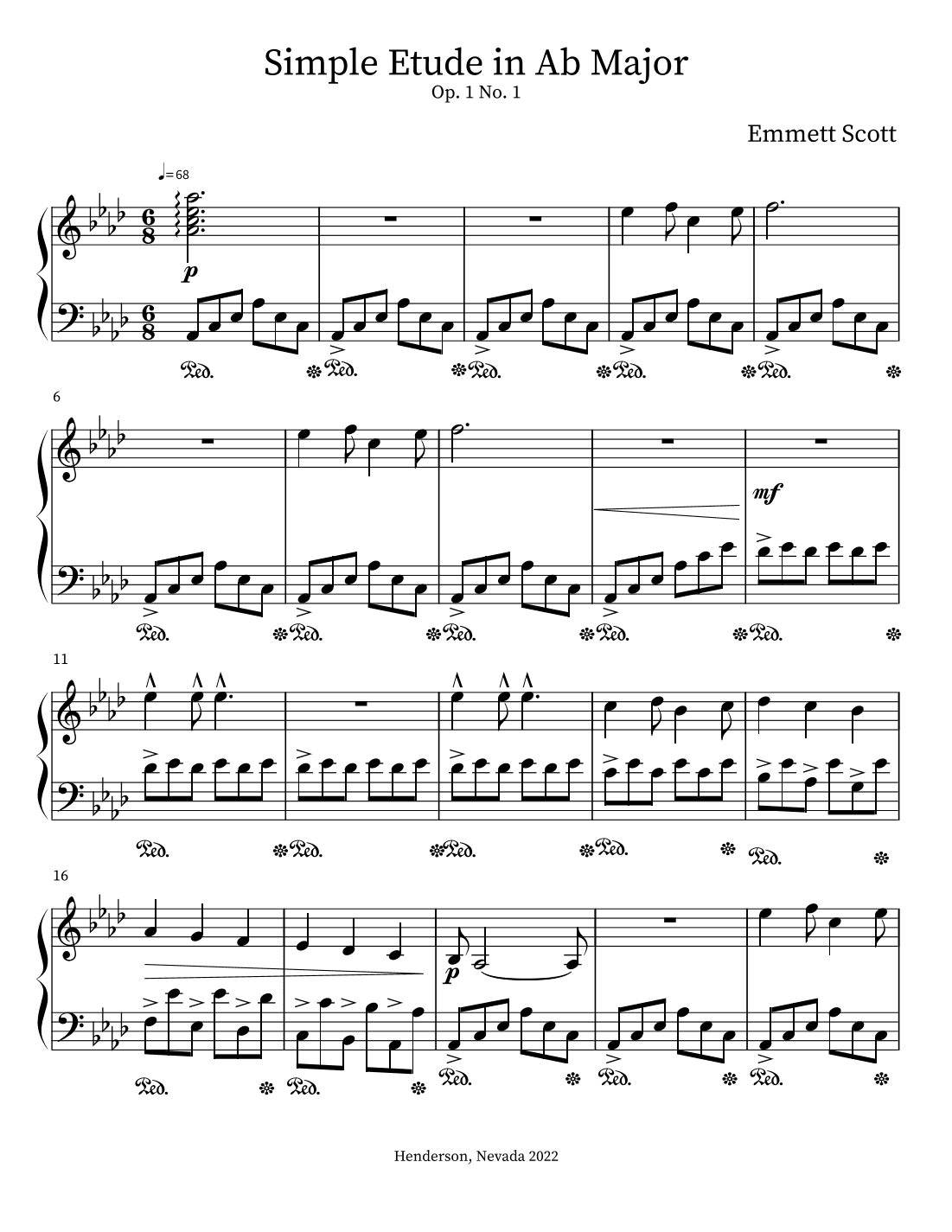 Simple Etude in Ab Major