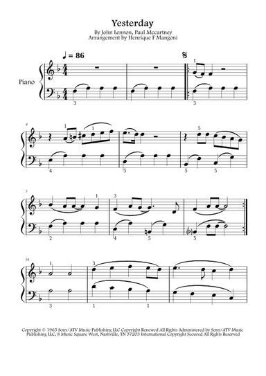 Yesterday (arr. Henrique F Mangoni)