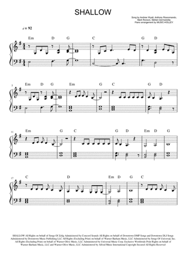 Shallow (arr. Music-holley)