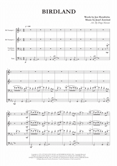 Birdland (arr. Diego Marani)