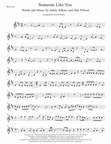Someone Like You (arr. Kevin Busse)