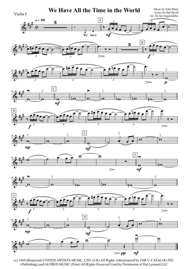 We Have All The Time In The World (arr. Jan Angermüller)