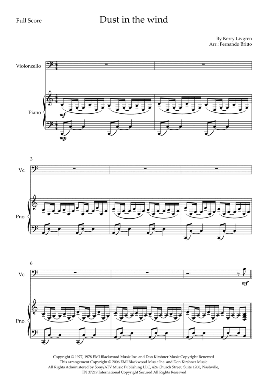 Dust In The Wind (arr. Fernando Britto)
