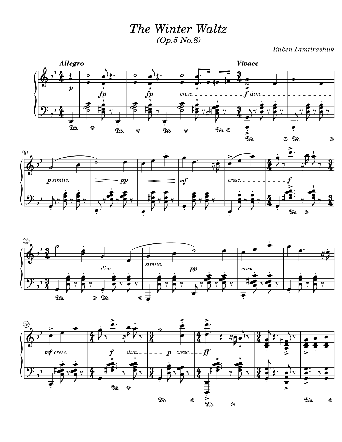The Winter Waltz - Ruben Dimitrashuk (Op.5 No.8)