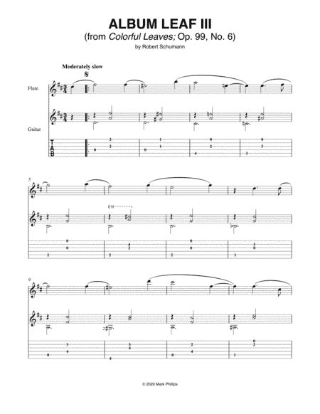 Album Leaf III (from Colorful Leaves) (arr. Mark Phillips)
