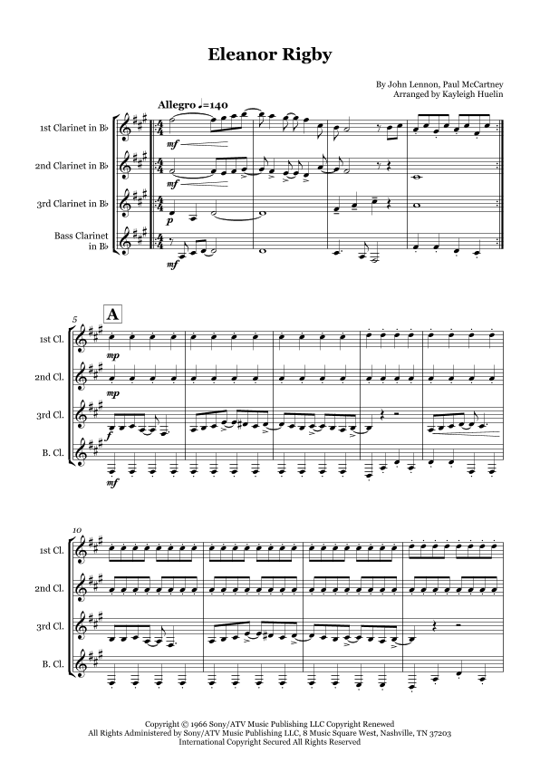 Eleanor Rigby (arr. Kayleigh Huelin)