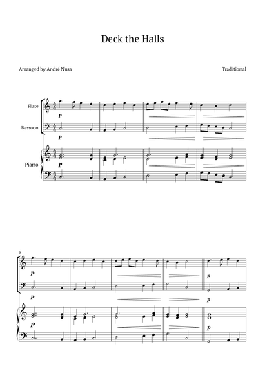 Deck the Halls (arr. André Nusa)