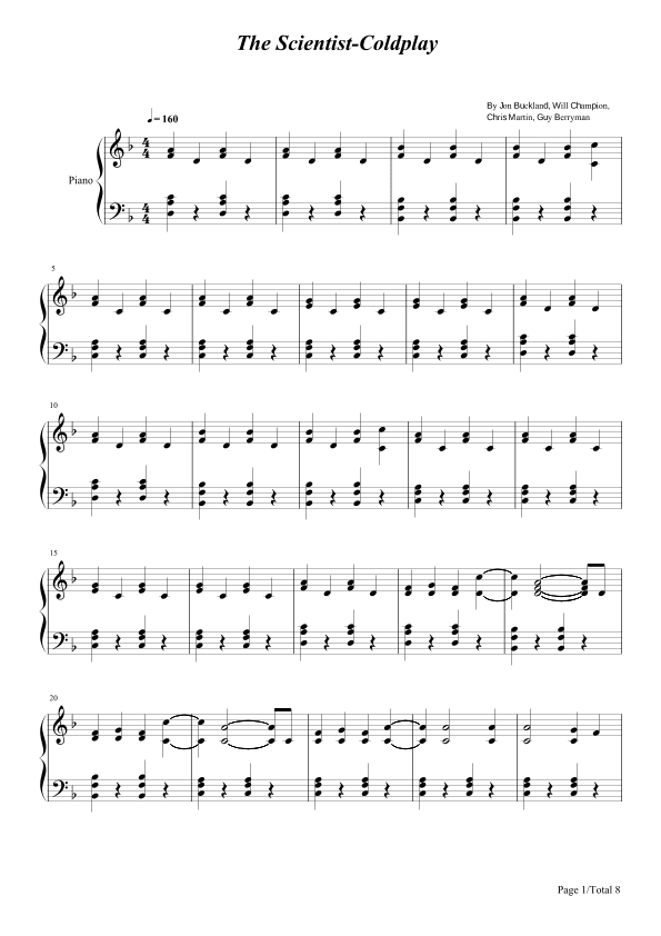 The Scientist (arr. poon)