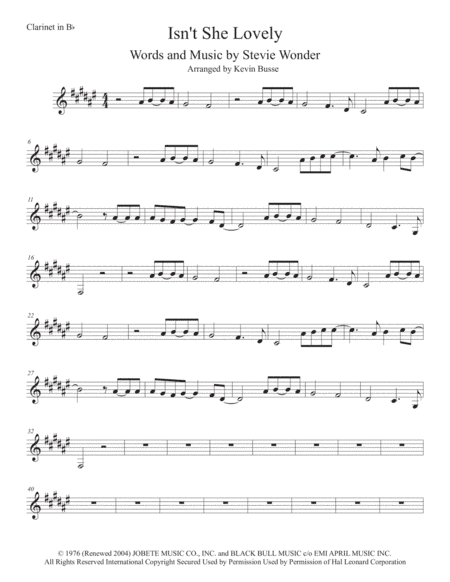 Isn't She Lovely (arr. Kevin Busse)