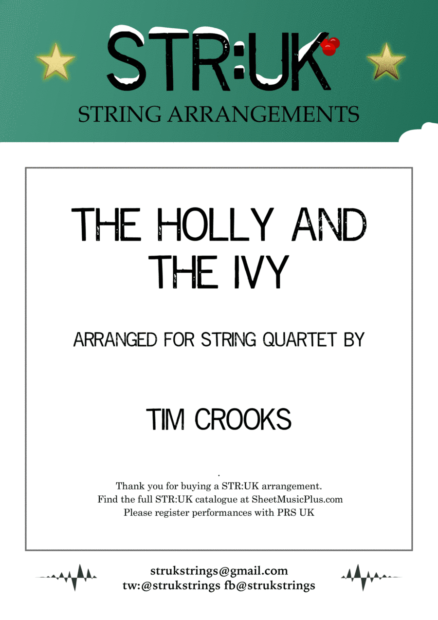 The Holly and the Ivy (STR:UK String Quartet) (arr. Tim Crooks)
