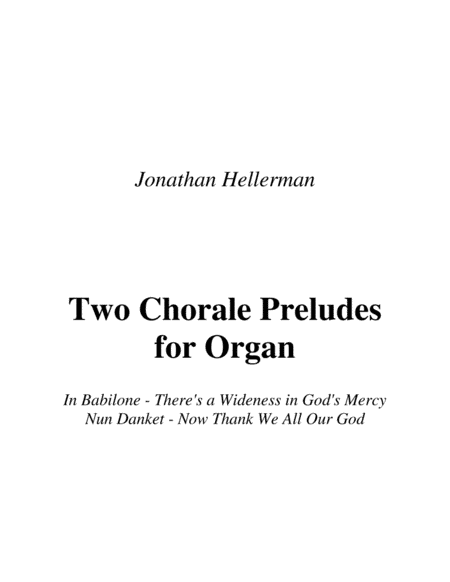 Two Chorale Preludes for Organ