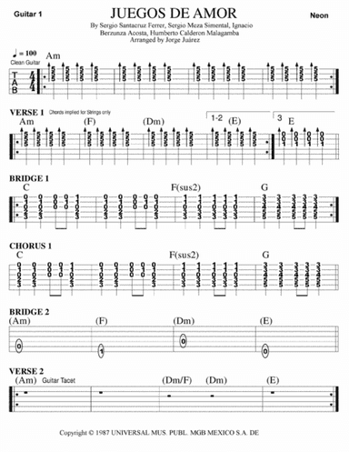 Juegos De Amor (arr. Jorge Juárez)