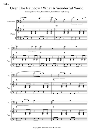 Over The Rainbow / What A Wonderful World (arr. Fabio Eduardo de Oliveira)