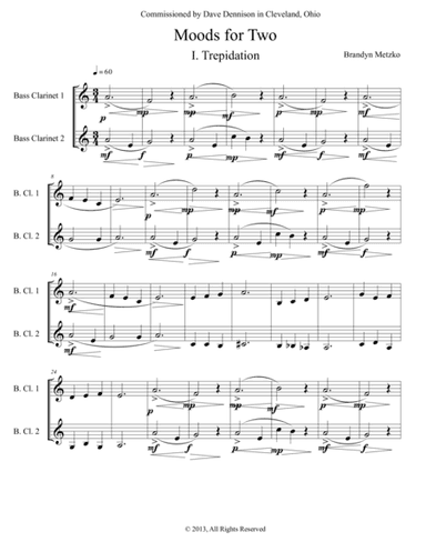 Moods for Two for two bass clarinets