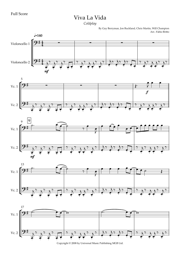 Viva La Vida (arr. Fabio Britto)