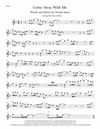 Come Away With Me (arr. Kevin Busse)