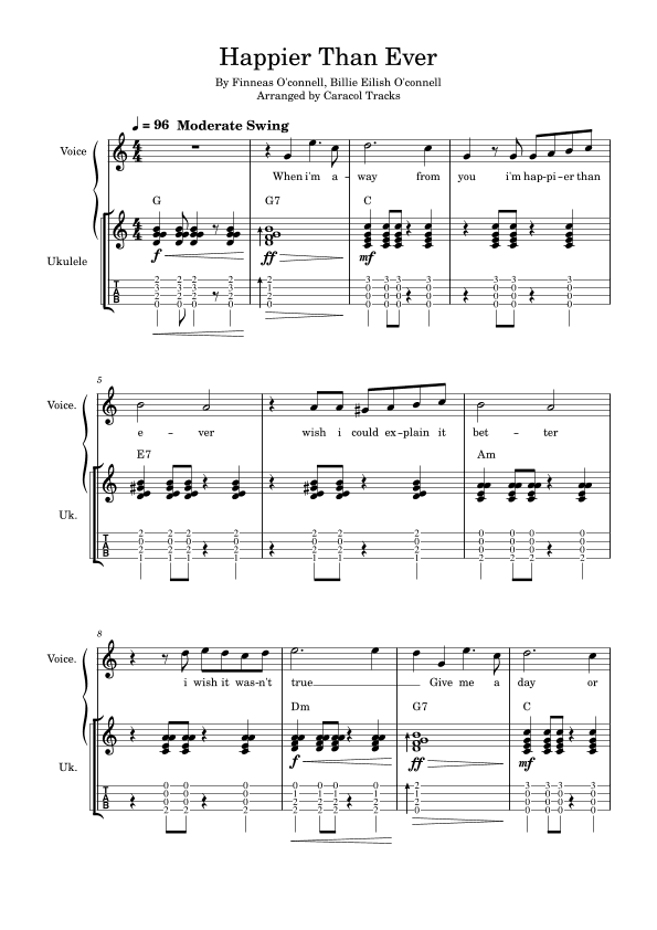 Happier Than Ever (arr. Caracol Tracks)