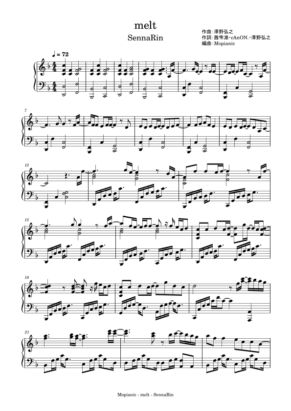 Melt (arr. Mopianic)