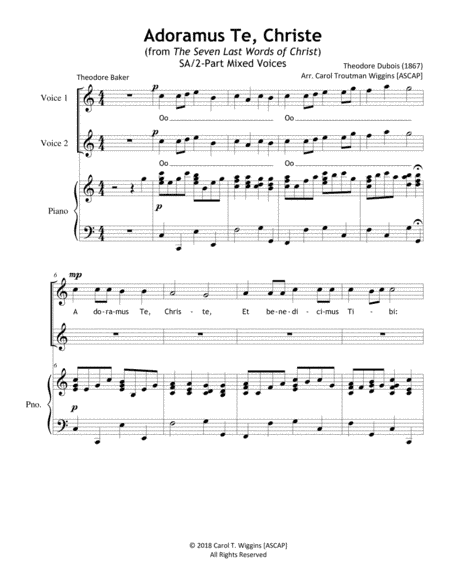 Adoramus Te, Christe (SA) (arr. Carol Troutman Wiggins)