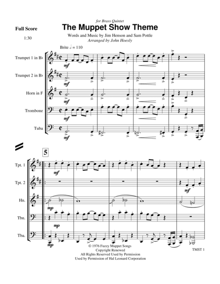 The Muppet Show Theme (arr. John Hoesly)