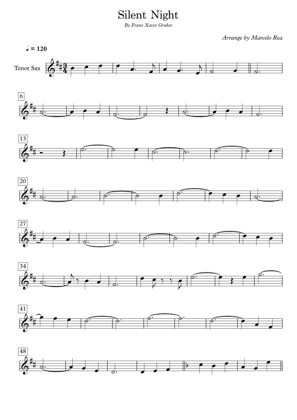 Silent Nigth (arr. Arranje By Marcelo Rea)