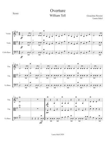 String Orchestra Arrangement of Overture from William Tell by Gioachino Rossini (arr. Laura Jekel)
