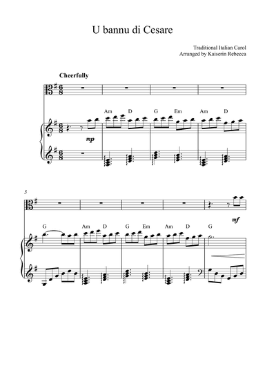 U bannu di Cesare (arr. Kaiserin Rebecca)