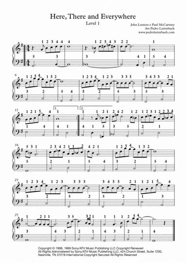 Here, There And Everywhere (arr. Pedro Lutterbach)