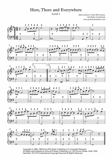 Here, There And Everywhere (arr. Pedro Lutterbach)