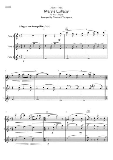 Mary's Lullaby (arr. Tsuyoshi Yoroiguma)