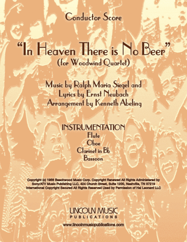In Heaven There Is No Beer (arr. Kenneth Abeling)