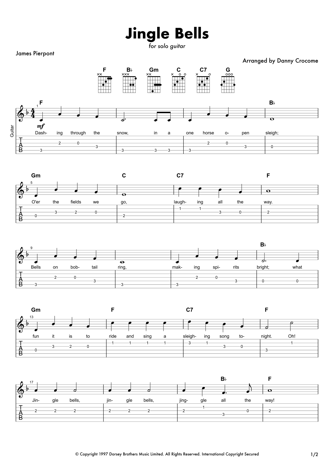 Jingle Bells (arr. Danny Crocome)