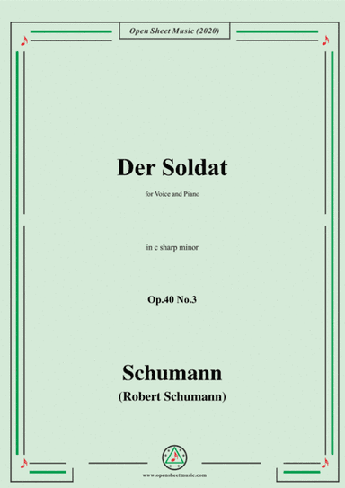 Schumann-Der Soldat Op.40 No.3,in c sharp minor (arr. MSM)