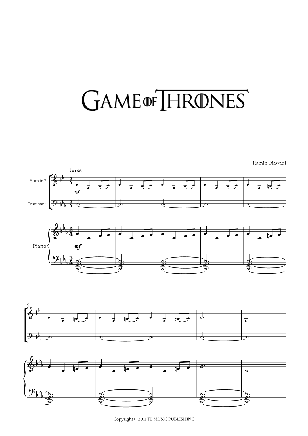Game Of Thrones (arr. Cadenza Editions)