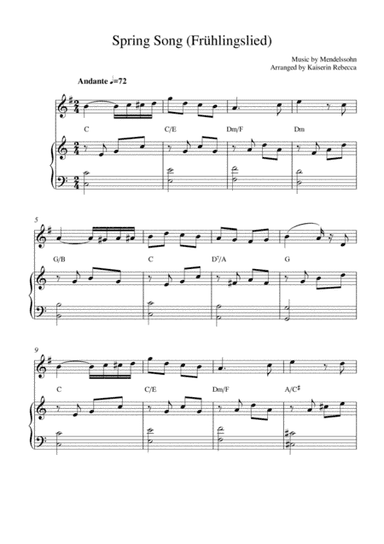 Spring Song (Frühlingslied) (arr. Kaiserin Rebecca)