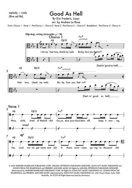 Good As Hell (arr. Andrea La Rose)