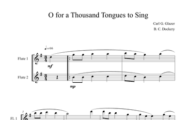 O for a Thousand Tongues to Sing (Flute Duet) (arr. B. C. Dockery)