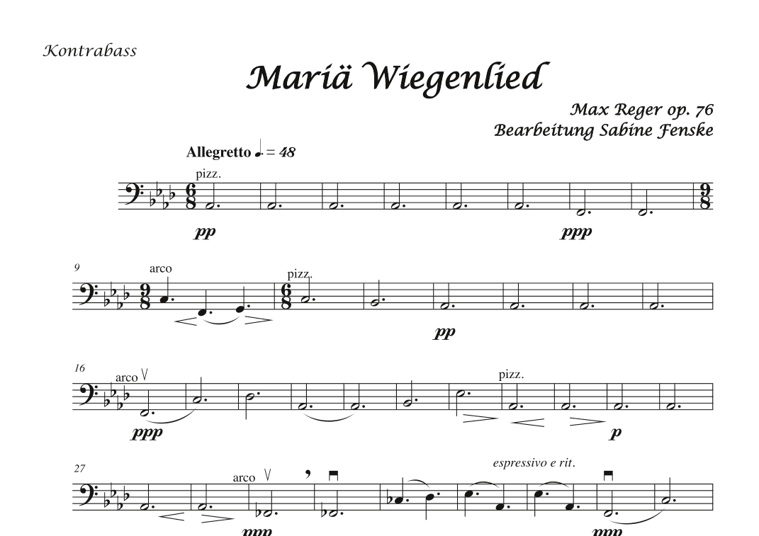 Mariae Wiegenlied (Maria’s Lullabye) (arr. Sabine Fenske)