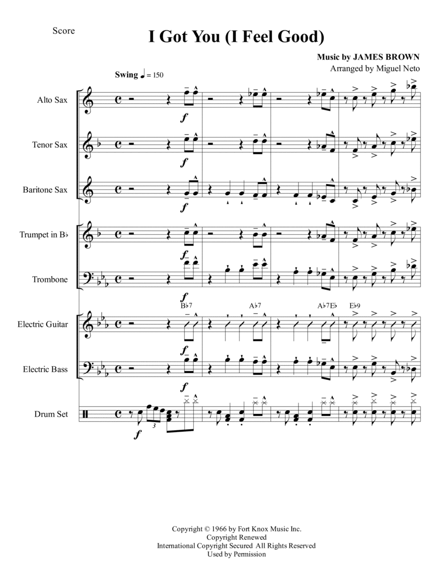 I Got You (i Feel Good) (arr. Miguel Neto)