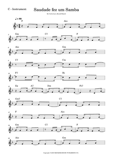 Saudade Fez Um Samba (arr. Fabio Eduardo de Oliveira)