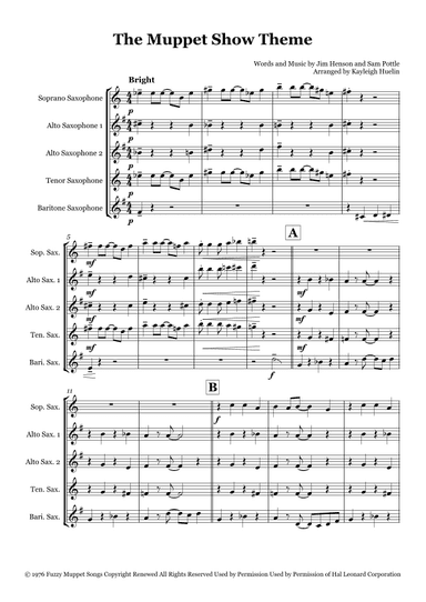 The Muppet Show Theme (arr. Kayleigh Huelin)