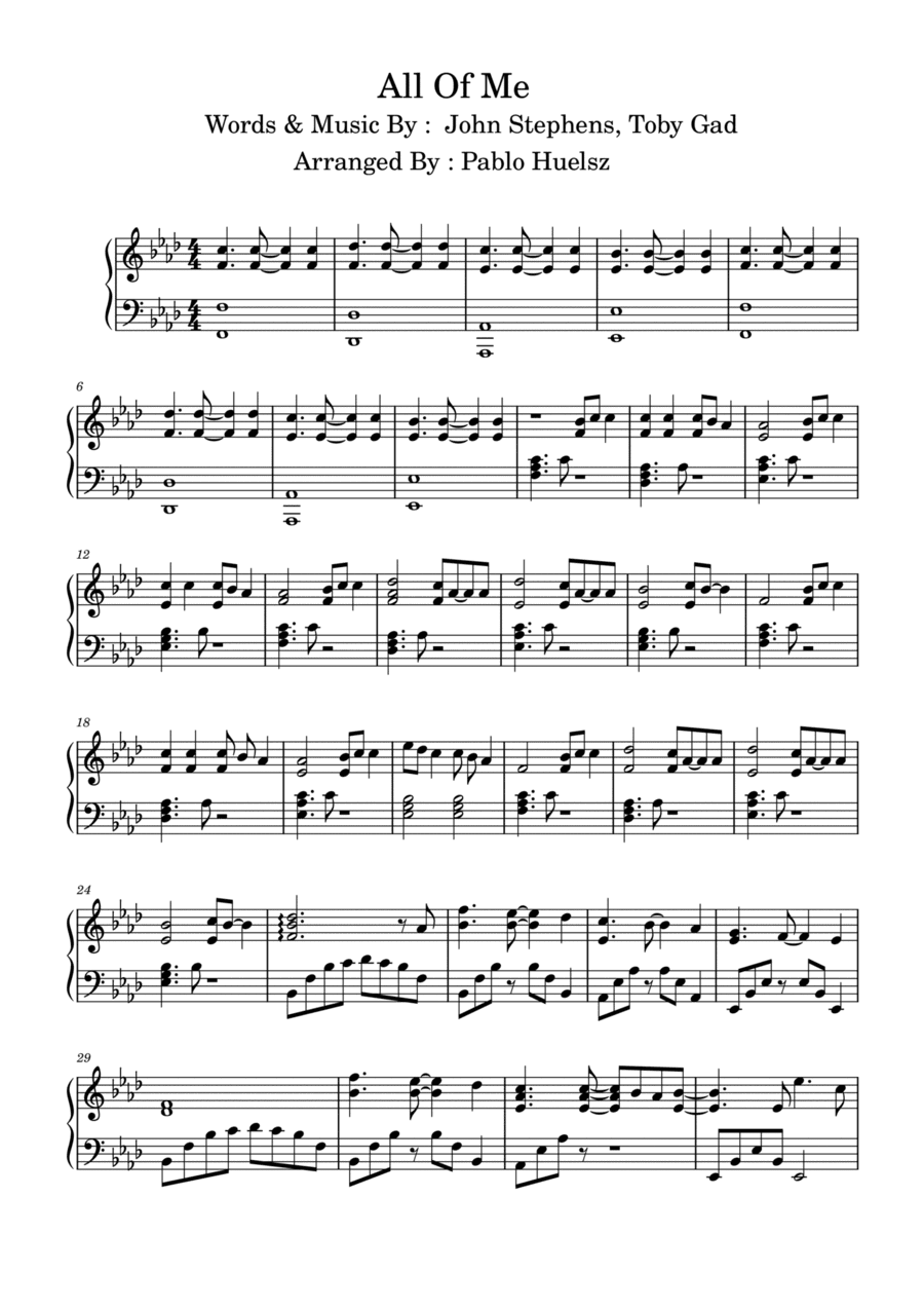 All Of Me (arr. Pablo Huelsz)