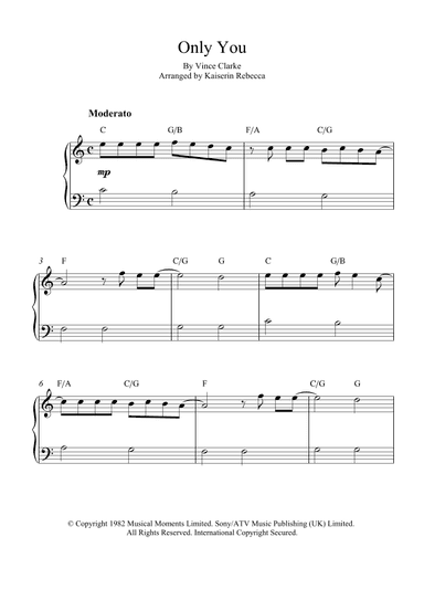Only You (arr. Kaiserin Rebecca)