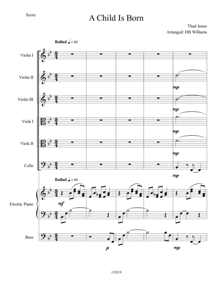 A Child Is Born (arr. DB Williams)