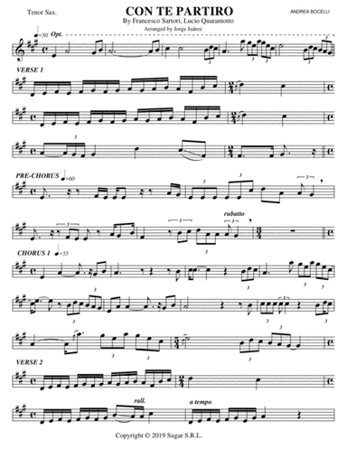 Con Te Partiro (time To Say Goodbye) (arr. Jorge Juárez)
