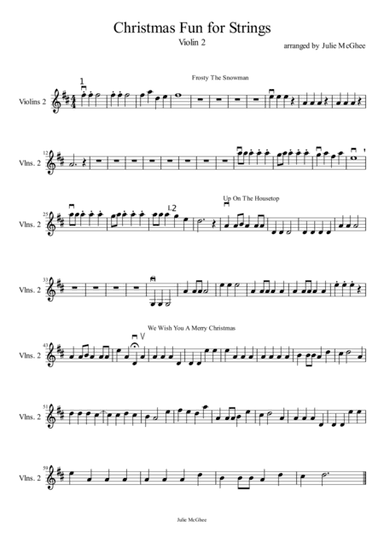 Christmas Fun for Strings, Violin 2 (arr. Julie McGhee)