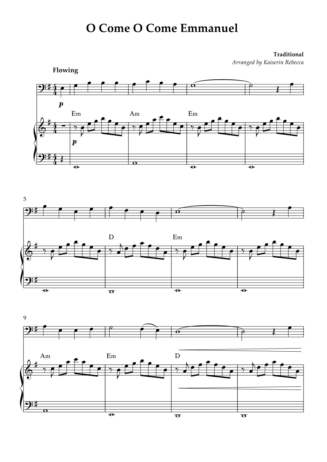 O Come O Come Emmanuel (arr. Kaiserin Rebecca)