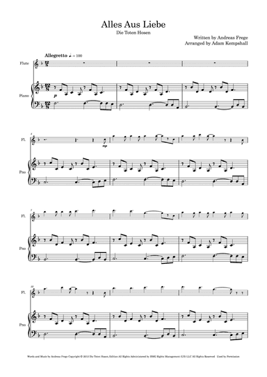 Alles Aus Liebe (arr. Adam Kempshall)