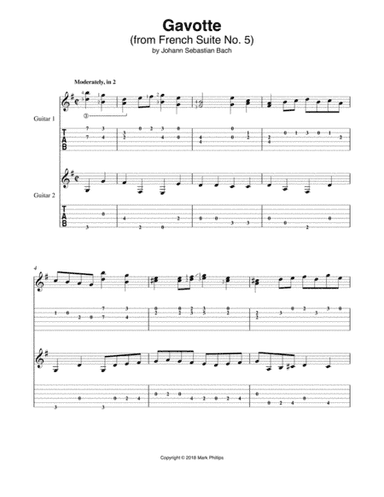 Gavotte (from French Suite No. 5) (arr. Mark Phillips)